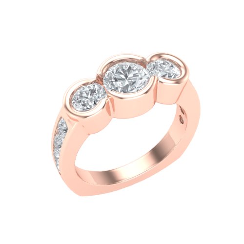 STYLE#6220 ENGAGEMENT RING WITH CHANNEL SET SIDE STONES