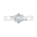 STYLE#6363 SOLITAIRE ENGAGEMENT RING WITH TWISTED SHANK