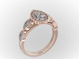 STYLE#6286 ENGAGEMENT RING WITH MICROPRONG SIDE STONES