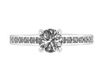 STYLE#6419 ENGAGEMENT RING WITH MICRO-PRONG SIDE STONES