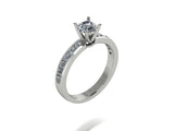 STYLE#6424 ENGAGEMENT RING WITH CHANNEL SET SIDE STONES