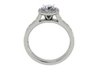 STYLE#6425 HALO STYLE ENGAGEMENT RING WITH CHANNEL SET SIDE STONES