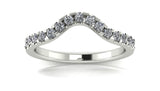 STYLE#6448 15-STONE SERIES CURVED WEDDING BAND WITH PRONG SET STONES