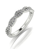 STYLE#6465  SLIGHTLY CURVED INFINITY WEDDING BAND WITH MICRO-PRONG SET STONES