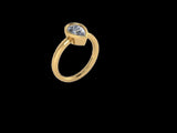 STYLE#6648 BEZEL SET PEAR SOLITAIRE ENGAGEMENT RING