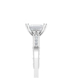 STYLE#6276 ENGAGEMENT RING WITH MICROPRONG SIDE STONES