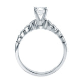 STYLE#5113E ENGAGEMENT RING WITH BOX CHANNEL SET SIDE STONES