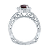 STYLE#5155 DIAMONDS/RUBY OR SAPPHIRE ENGAGEMENT RING