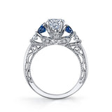 STYLE#5199 ENGAGEMENT RING WITH PRONG SET SIDE STONES