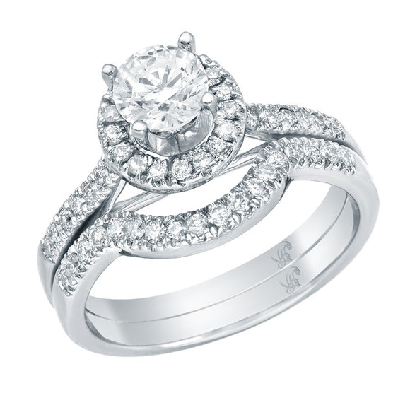 STYLE#5249W WEDDING RING WITH MICROPAVE STONES