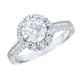 STYLE#5304E ENGAGEMENT RING WITH MICROPAVE SIDE STONES