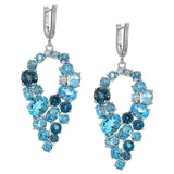 STYLE #5459 LONG STATEMENT EARRINGS WITH GEMSTONES