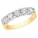STYLE#4416 5-STONE SERIES ALL DIAMONDS PRONG SET BANDS/OPEN ENDS
