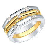 STYLE#3669&3675 2&3 STONE STACKING FASHION RINGS