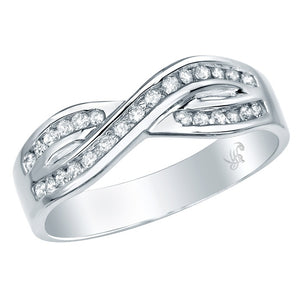 STYLE#3904 TWISTED INFINITY DESIGN DIAMOND FASHION RING