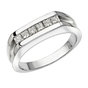 STYLE #4129G 6 STONE GENTS RING