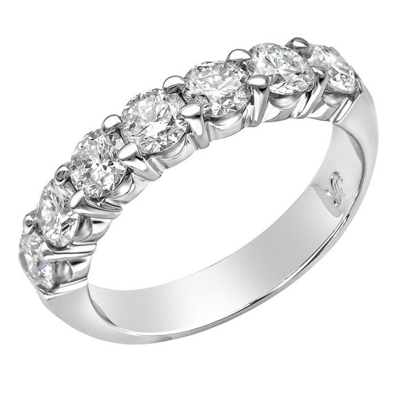 STYLE#4450 7 STONE ALL DIAMONDS PRONG SET BANDS/CLOSED ENDS