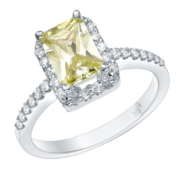 STYLE#4988 DIAMONDS/CITRINE GEMSTONE ENGAGEMENT RING
