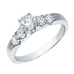 STYLE#5012E ENGAGEMENT RING WITH PRONG SET SIDE STONES