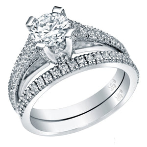 STYLE#5159E ENGAGEMENT RING WITH MICROPAVE SIDE STONES