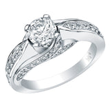 STYLE#5177E ENGAGEMENT RING WITH MICROPAVE SIDE STONES