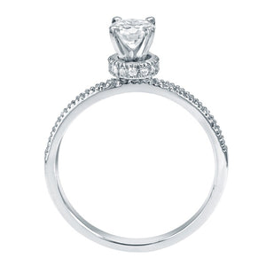 STYLE#5242E ENGAGEMENT RING WITH MICROPAVE SIDE STONES