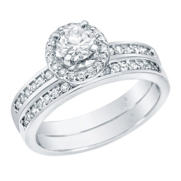 STYLE#5243E ENGAGEMENT RING WITH MICROPAVE SIDE STONES